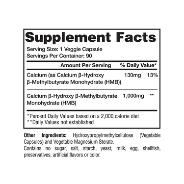 HMB | PURE BETA-HYDROXY BETA-METHYLBUTYRATE